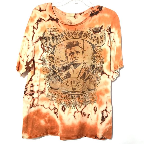 Johnny Cash Other - JOHNNY CASH x Custom Acid Wash Shirt XL Tie Dye